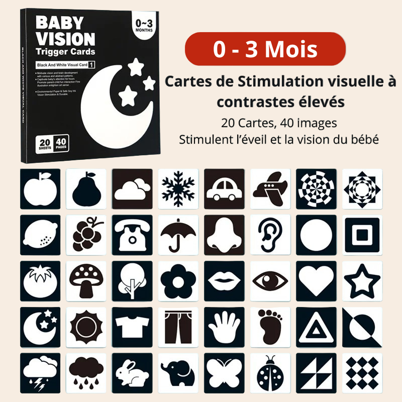Cartes de Stimulation Visuelle –  (Haut Contraste)